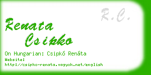 renata csipko business card